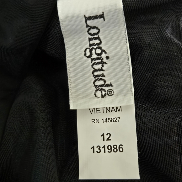 Longitude Black Floral One Piece Swimsuit, SIZE 12 - Picture 3 of 6